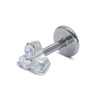 Three Crystal Tragus Piercing TRP-2460